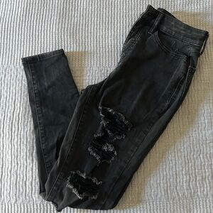 SO Black Ripped Skinny Jeans